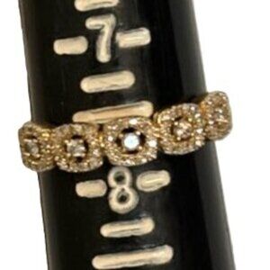 Macy’s Diamond Halo Cluster Ring (1/4 ct. t.w.) in 10k Yellow Gold